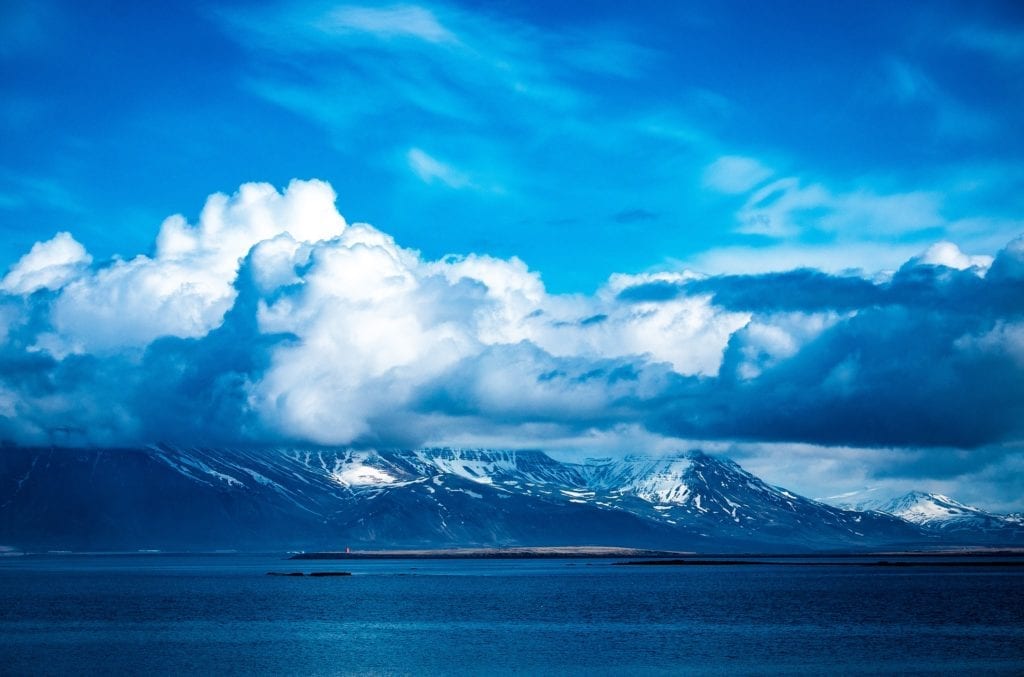 On the Atlantic next to Reykjavik Iceland